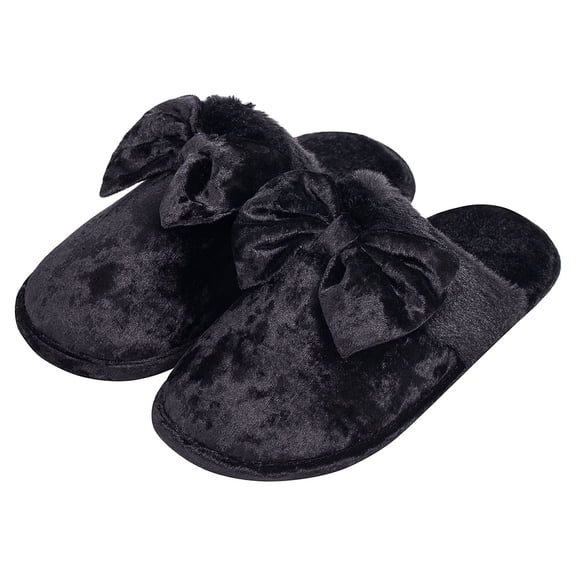 DL Women's Memory Foam Scuff House Slippers Fluffy Velvet Slip on Indoor Bedroom Womens Slippers