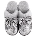 thumbnail image 1 of DL Women's Memory Foam Scuff House Slippers Fluffy Velvet Slip on Indoor Bedroom Womens Slippers, 1 of 6