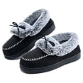 thumbnail image 1 of DL Womens Fuzzy Warm Moccasin Slippers Memory Foam Soft Fluffy Winter House Shoes Slippers, 1 of 6