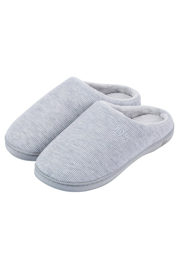 DL Womens Memory Foam House Slippers Slip On Cozy Women's Bedroom Indoor Home Slippers Non-slip