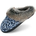 thumbnail image 1 of DL Womens Warm Memory Foam House Slippers Winter Slip on Womens Indoor Bedroom Slippers Non-Slip, 1 of 7