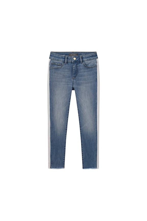 | Chloe Frost Stripe Girls Skinny Jeans | Blue | Size 7