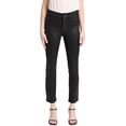 thumbnail image 1 of DL1961 Women's Mara Straight: Mid Rise Instasculpt Ankle Jeans, Black Coated Pants, 1 of 2