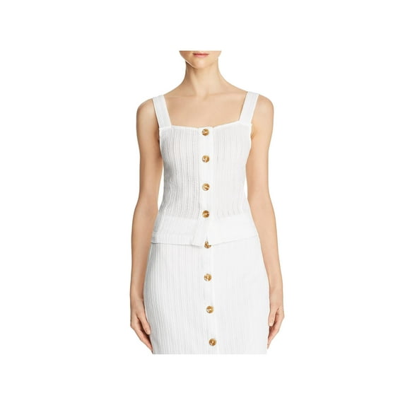 DL1961 Womens Cotton Cropped Tank Top White S