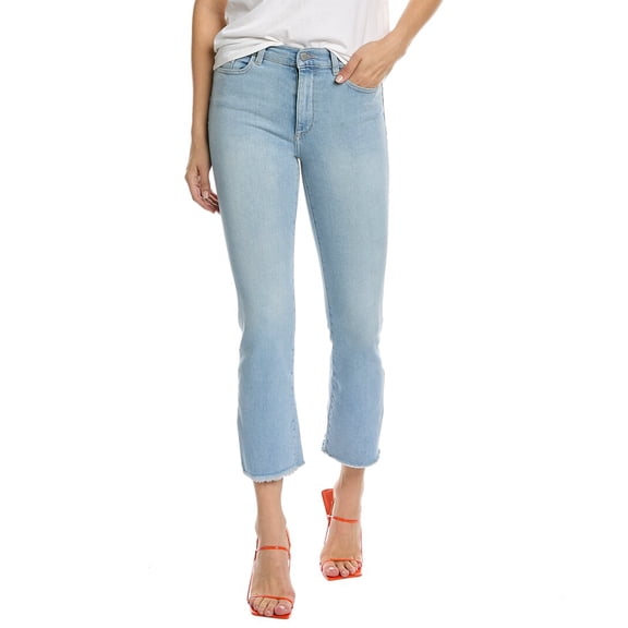 DL1961 womens Bridget Boot High-Rise Instasculpt Baby Blue Raw Ankle Cut Jean,