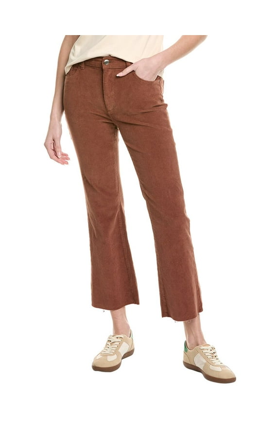 womens  Bridget Cropped Corduroy Bootcut Pant, 23, Brown