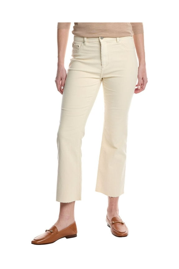 womens Bridget Cropped Corduroy Bootcut Pant, 26, White