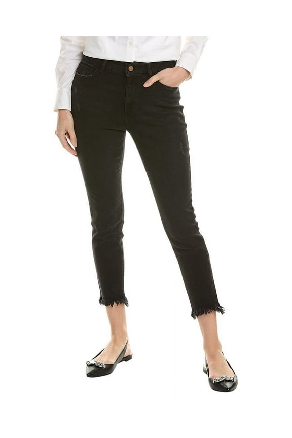 womens Farrow Montgomery High-Rise Cropped Skinny Jean, 25, Black