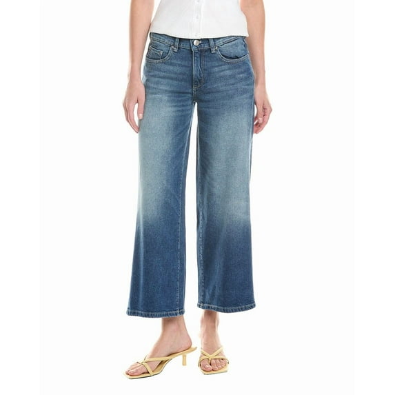 DL1961 womens Hepburn Ankle Blue Harbor Wide Leg Jean, 25, Blue