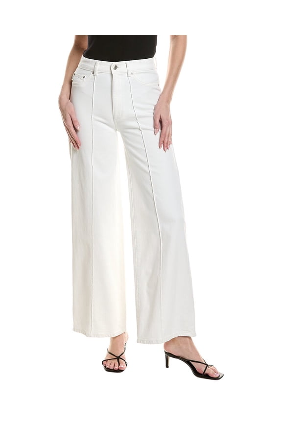 womens Hepburn White Pintuck Jean, 29, White