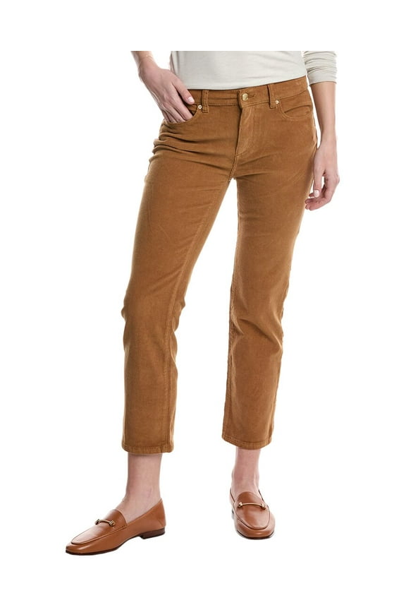 womens Mara Corduroy Ankle Straight Pant, 24, Brown