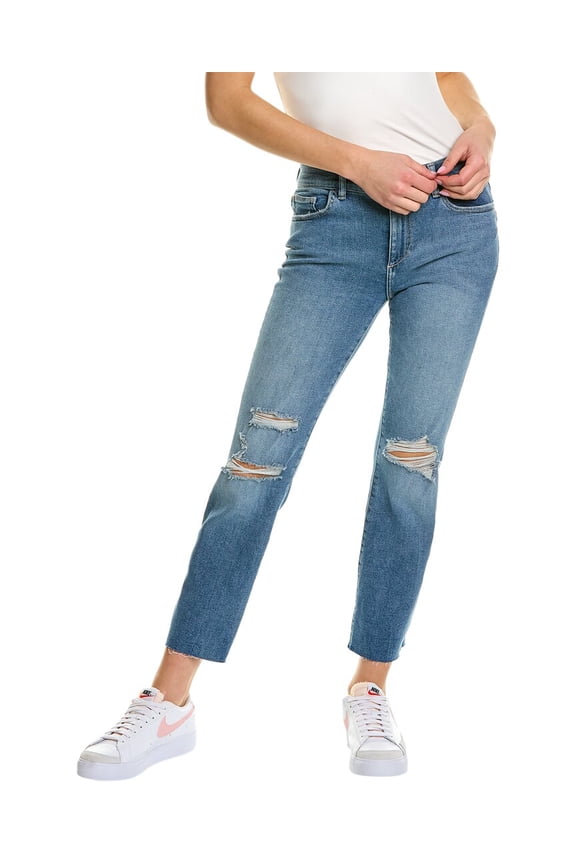 womens Mara Light Distressed Ankle Straight Jean, 23, Blue