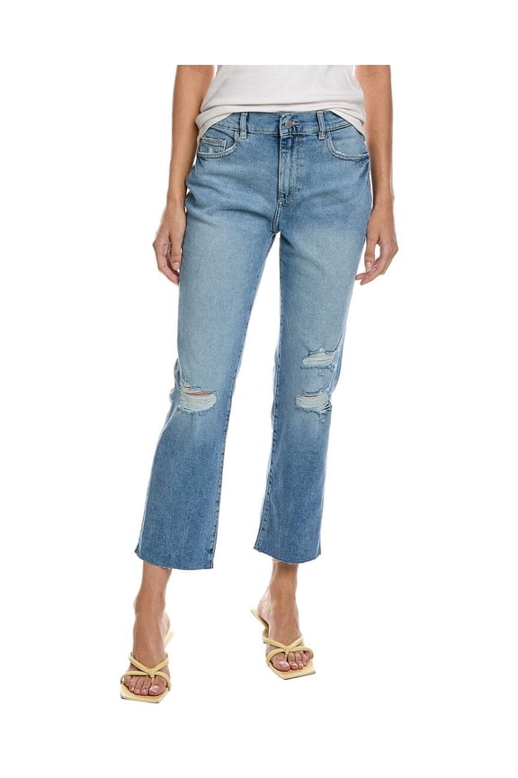 womens Patti Droplet High-Rise Straight Jean, 25, Blue