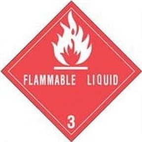 #DL5120 4 x 4" Flammable Liquid - Hazard Class 3 Label 500 PCS