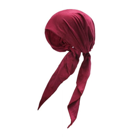 DLAPL Chemo Headwear for Women Head Scarf Lightweight Turban Headwraps Beanie Skull Cover Cap, Tie Dye Raspberry