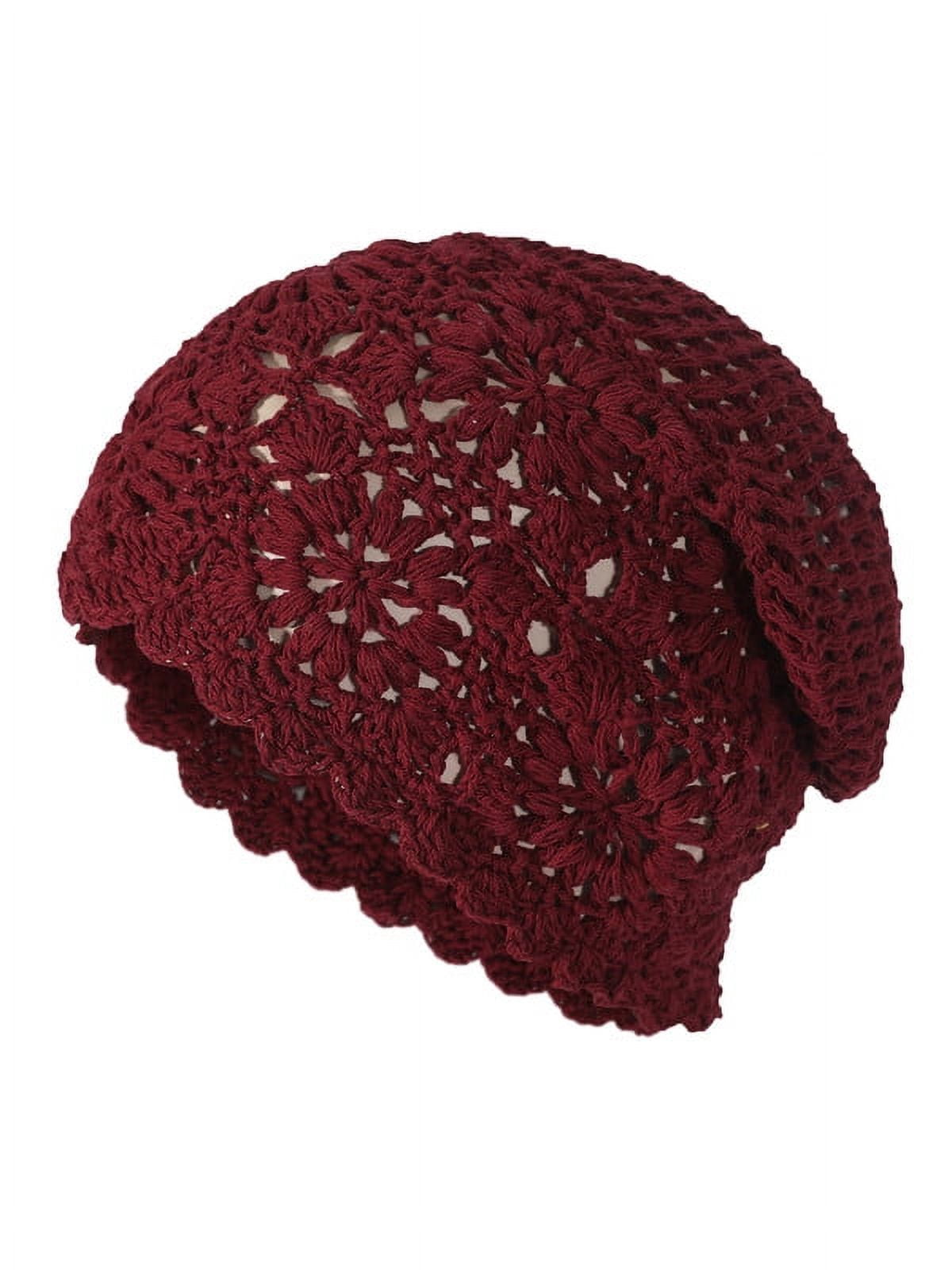 DLAPL Cotton Crochet Hat Handmade Knit Summer Slouchy Beanie  display picture 3