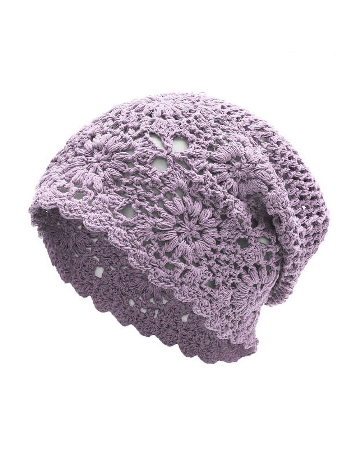 KEKY Women's Crochet Cloche Hat - Handmade Knit Bucket Hat, Lightweight Summer Beanie