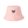 thumbnail image 1 of DLAPL Embroidered Bucket Hat for Women Men Fashion Summer Beach Fisherman Cap, Butterfly Pink, 1 of 5