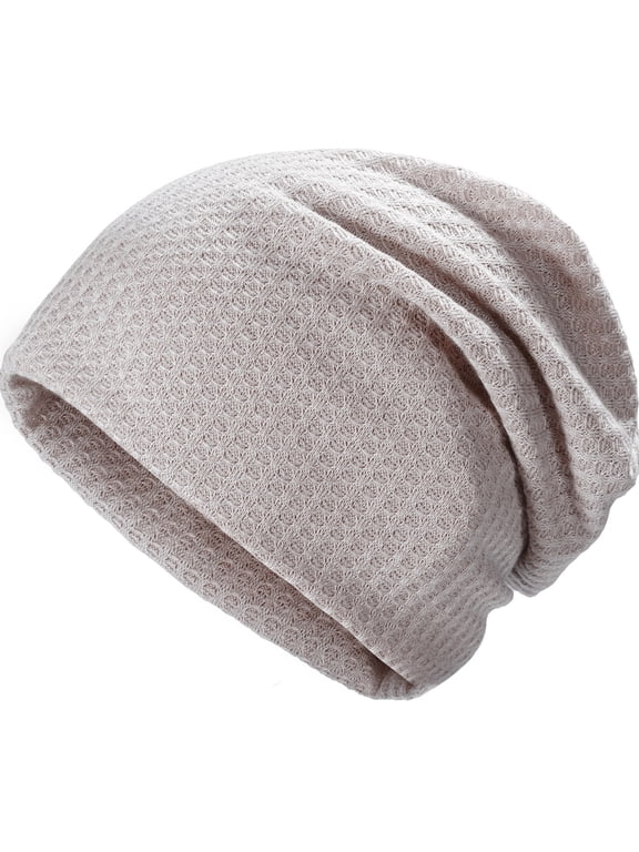 Slouchy Beanie Hat for Men and Women Lightweight Soft Skull Cap Chemo Headwear (Solid Grey)