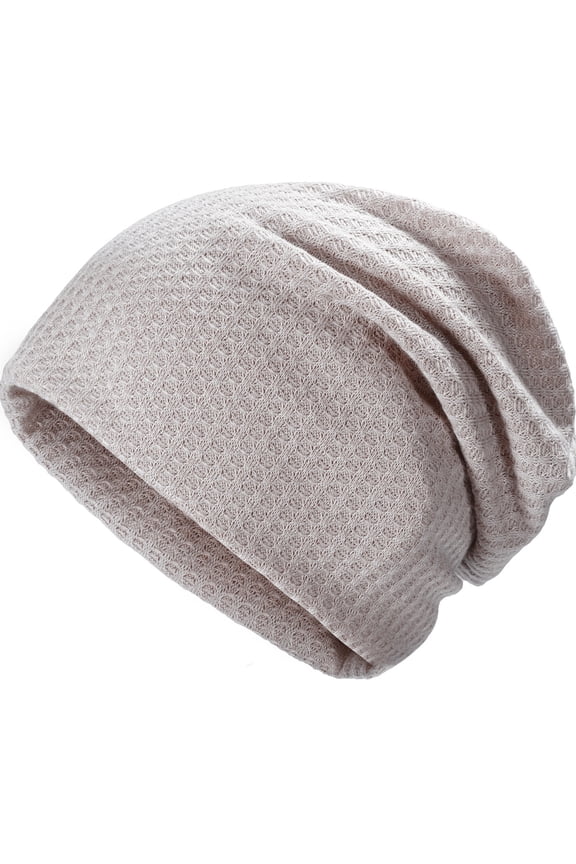 Slouchy Beanie Hat for Men and Women Lightweight Soft Skull Cap Chemo Headwear (Solid Grey)