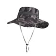 thumbnail image 1 of DLAPL Wide Brim Waterproof Sun Hat for Men Women Packable Fishing Bucket Hat for Hiking Gardening (Camo Black), 1 of 5