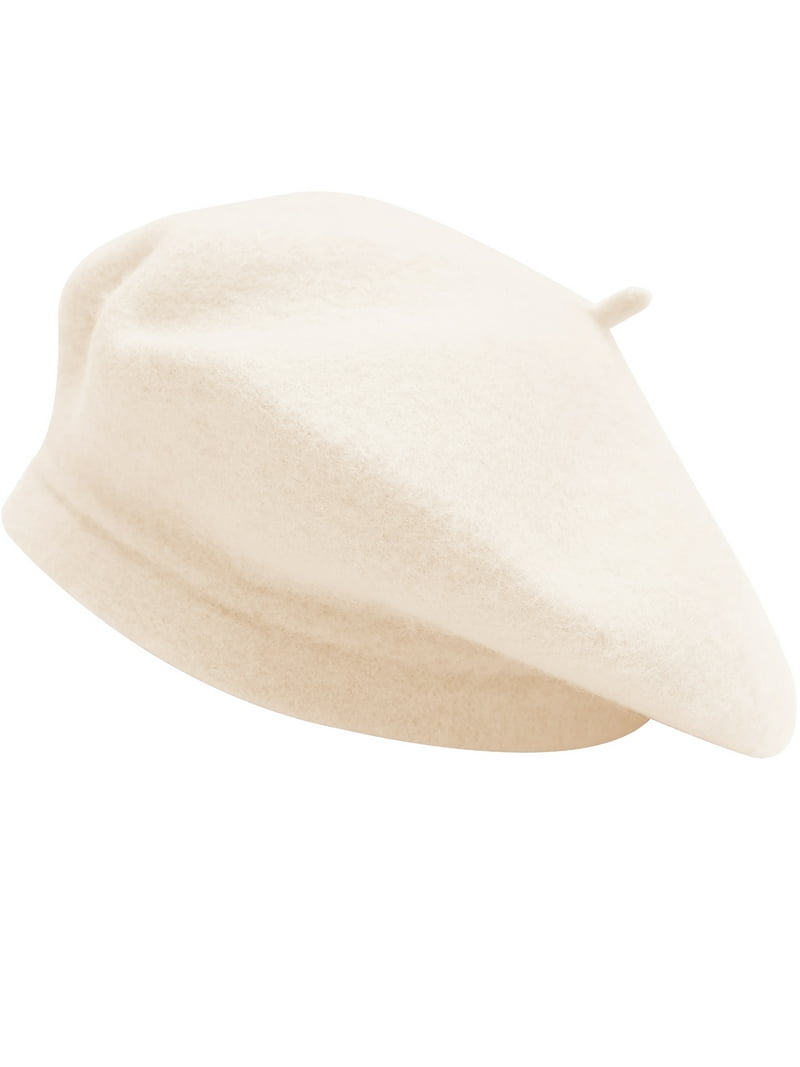 DLAPL Wool Beret Hat for Women Girls Solid Color Classic French