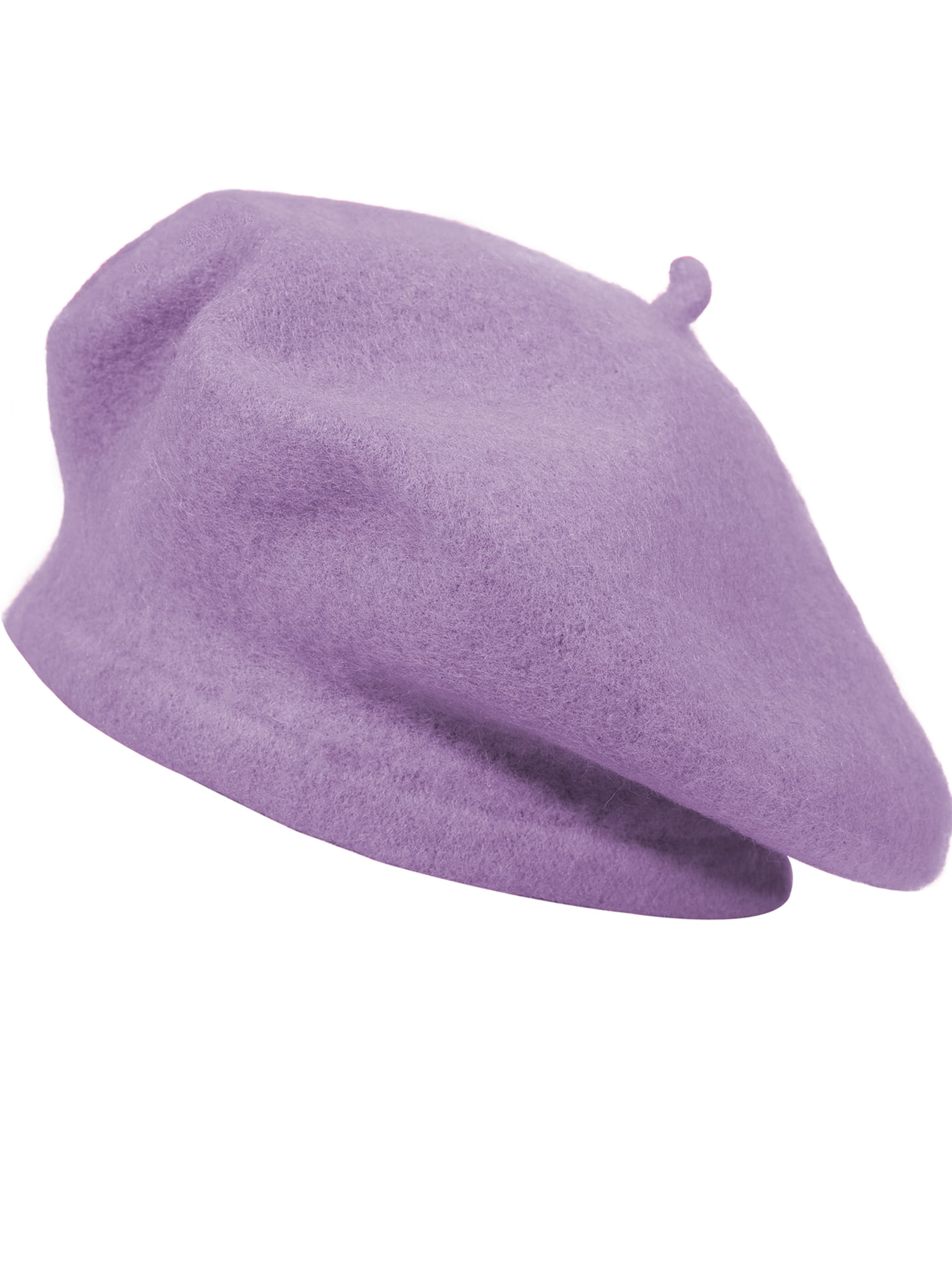 Women\'s Wool French Beret Hat Comfortable Solid Color Beret Cap Lavender Baby Knitted French Beret Hat – Little Good Humans main image 3