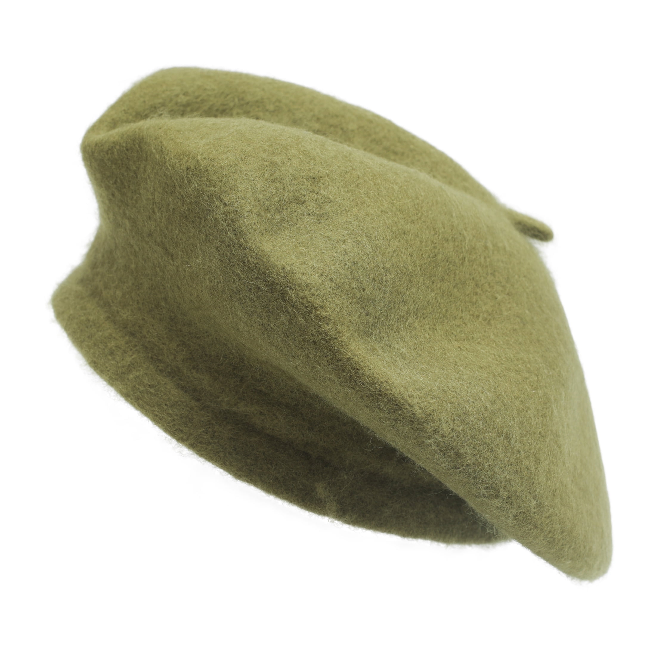 Wool French Beret Hat Solid Color Beret Cap For Women Girls (olive Green)? jAc Classic 100% Wool Green French Beret at Amazon Women main image 3