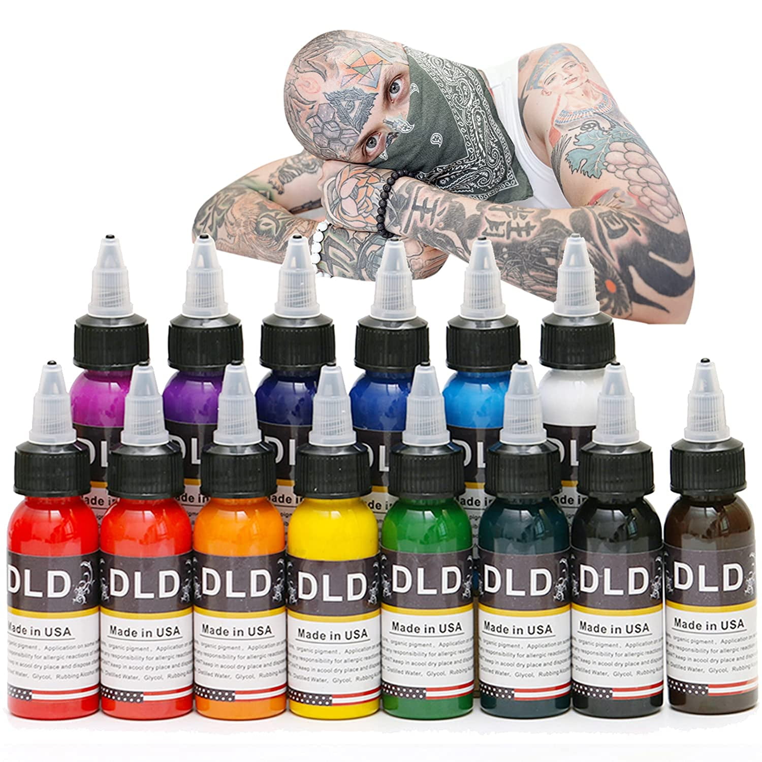 World Famous Lining and Shading Tattoo Ink Set - 1oz (Black and