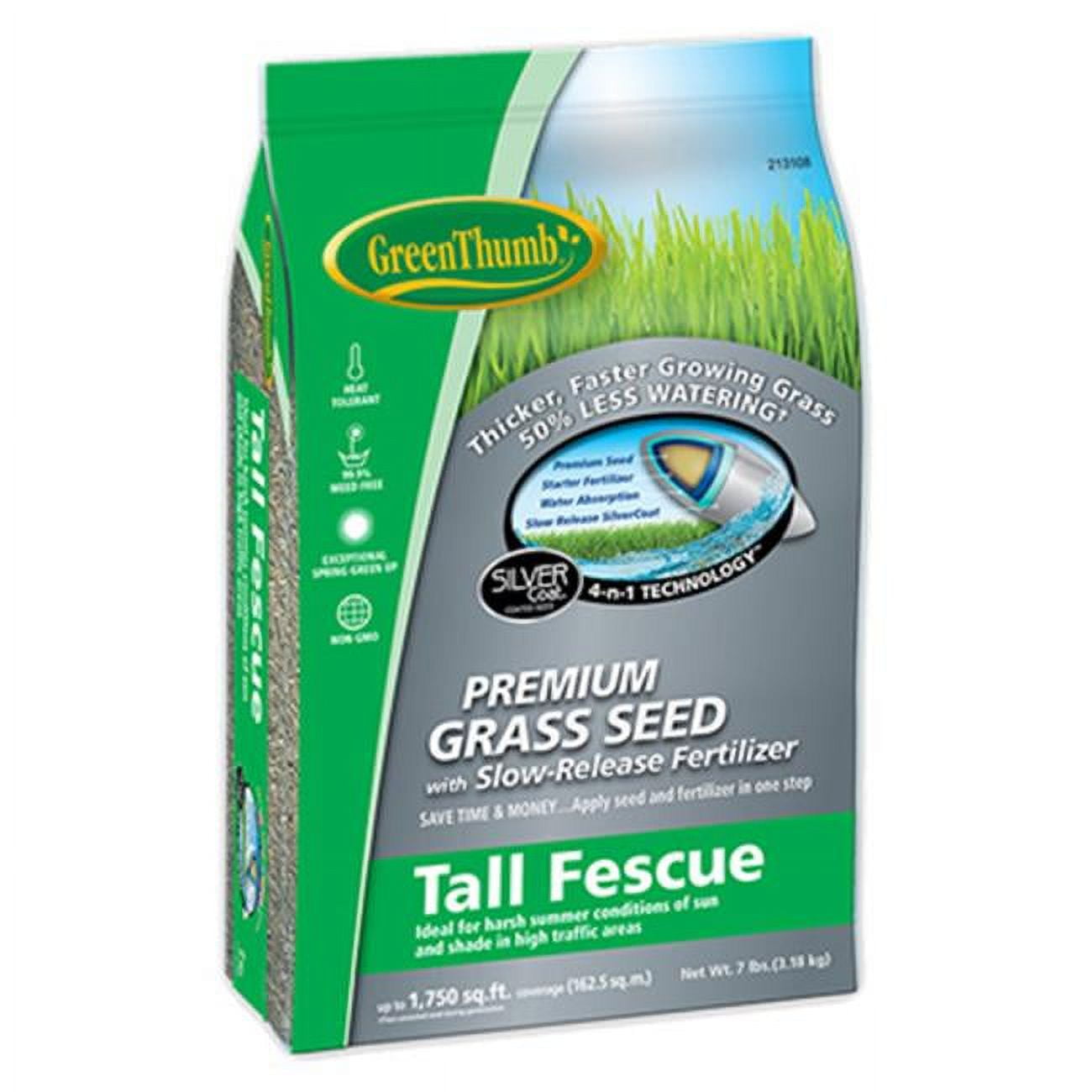 DLF 213108 7 lbs Green Thumb Tall Fescue Seed