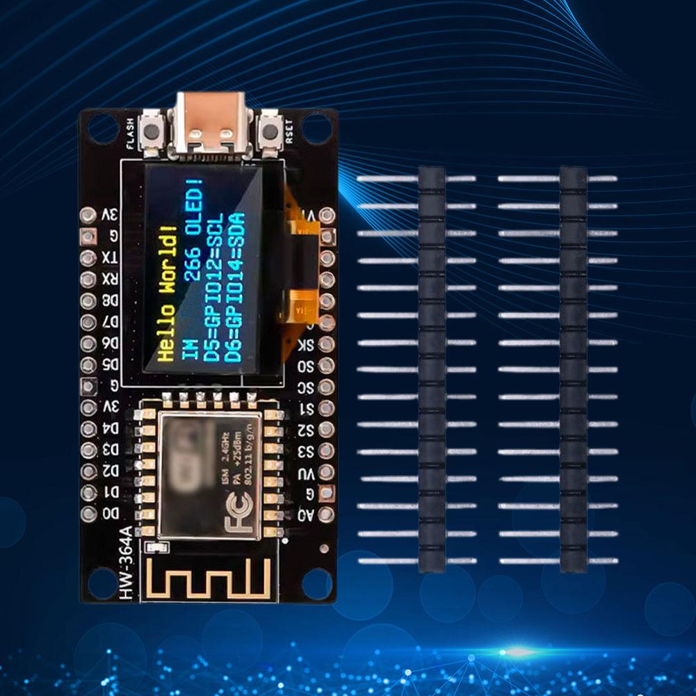 DLHP ESP8266 Dev Board with CH340G Serial Port OLED WiFi ModuleZ4Y6 ...