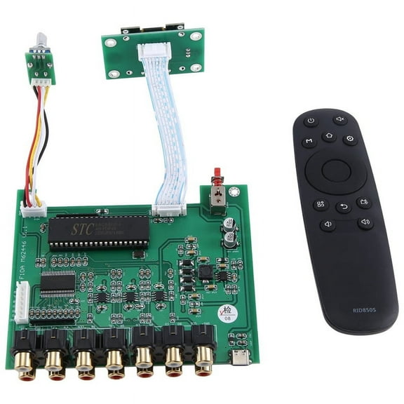 DLHiFi F11 M62446 Preamp 5.1 6 Channel Fully Independence Remote Control OLED Display for HiFi Amplifier