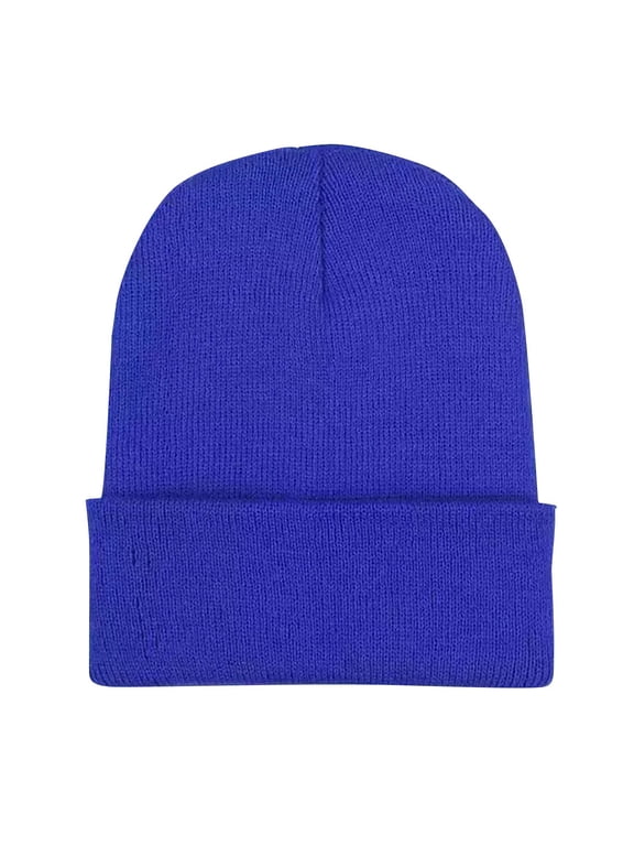 Men Women Knitted Cap Layer Skully Cap Cold Weather Beanie Hat Casual Comfy Cuffed Hat Thick Stretchy Snow Ski Cap Outdoor Sports Knitted Cap Basic Soft Knitted Hat