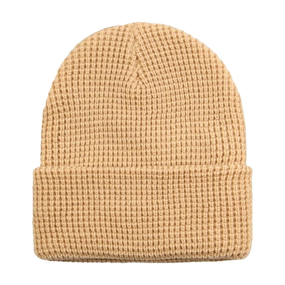 DLIDG Men Women Waffle Knitted Cap Thick Stretchy Snow Ski Cap Skater Outdoor Hats Spring Fall Winter Fashion Hats Travel Lounge Beanies Durable Trendy Snow Ski Cap Soft Warm Skully Cap