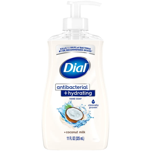 Dial Antibacterial + Hydrating Coconut Milk Liquid Hand Soap, 11 oz