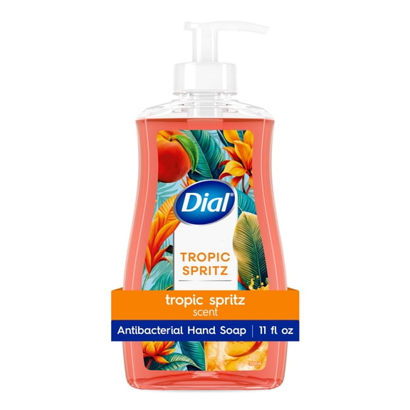 Dial Antibacterial Limited Edition, Tropic Spritz, Peach and Citrus Scent Liquid Hand Soap