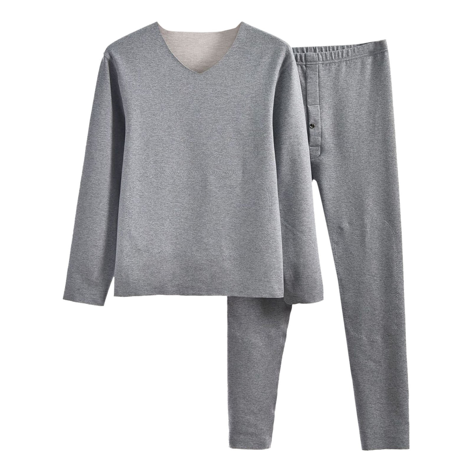 DLLMJING Men's Classic Pajama & Sets Male Thermal Underwear Set Fleece