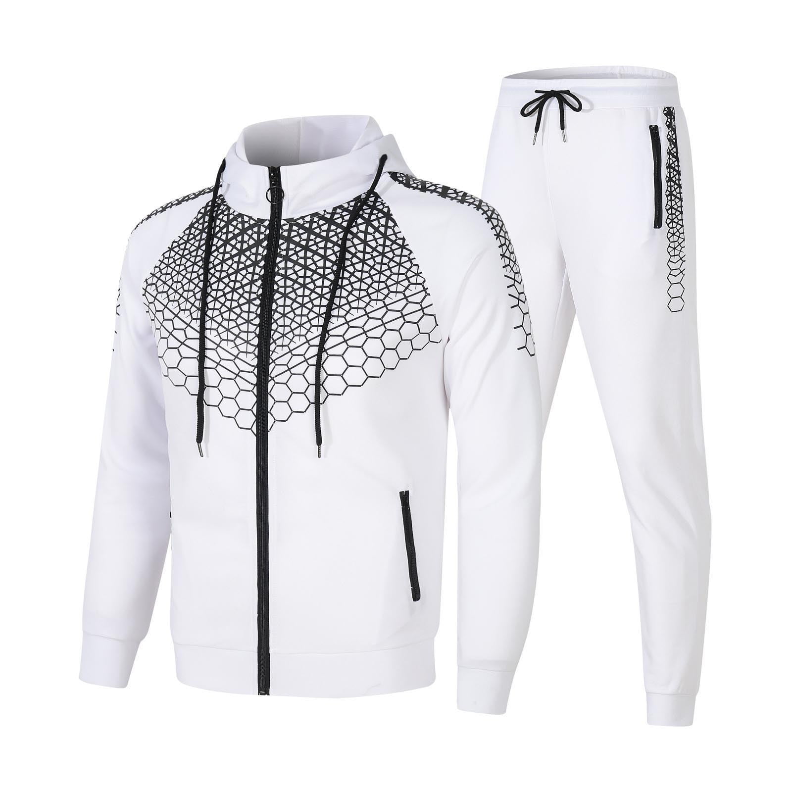 DLLMJING Men's Lightweight Pullover Hoodie Suit Velvet Raglan Print