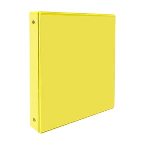 DLMCUH 1 Inch 3 Ring Binder, Clear View Binder with Pockets, Holds 8.5x11 Inches Paper, Durable Material,Ideal for Office Supplies(Yellow)