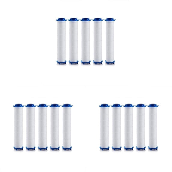 DLMCUH 15 Pack Ion Shower Head Replacement Filters, Iondrops Filter Cartridges for Handheld Filtered Showerheads
