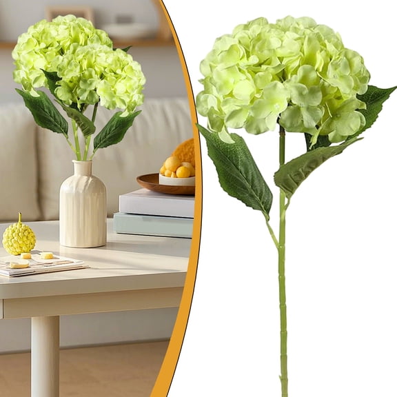 DLMCUH 23.62 Inch Faux Hydrangea Flower,Fall Hydrangeas Floral Stem,Artificial Silk Flowers for Home Decor Indoor Outdoor