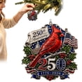 thumbnail image 1 of DLMCUH 250 Anniversary Christmas Ornaments, Metal 250 Anniversary USA Merchandise for Christmas Decorations, Keepsake Hanging Tree Pendant,Stocking Stuffers & Gifts for Family Friends Coworker(K), 1 of 6
