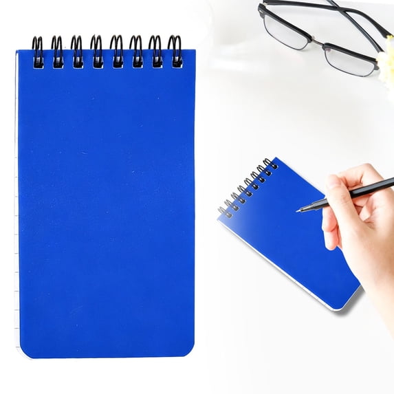 DLMCUH A7 Notepad,Small Spiral Notebook Multicolour Memo, for Meetings,Daily Records and Notes,5*2.99 In,Dark Blue