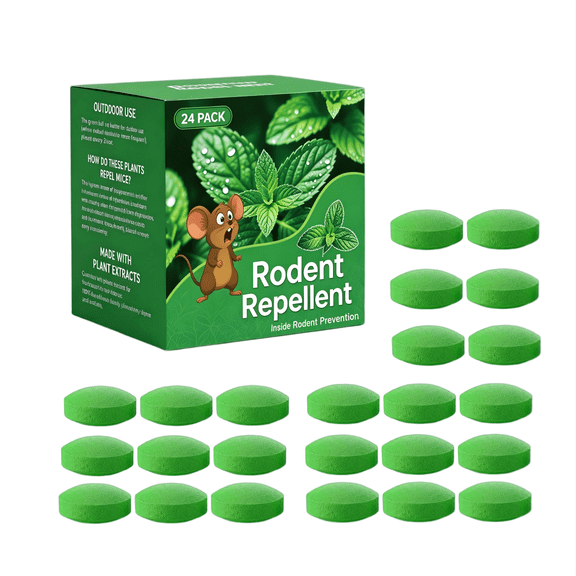 DLMCUH Outdoor Rodent & Rat Repellent Pellet Balls, Slow Release Long-Lasting Squirrel Deterrent Pellets with Mesh Storage Bags