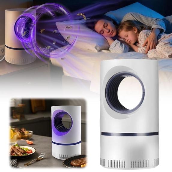 DLMCUH Portable LED Insect Zapper with Fan Suction, Indoor & Outdoor Flying Insect Catcher for Moths and Other Flying Pests