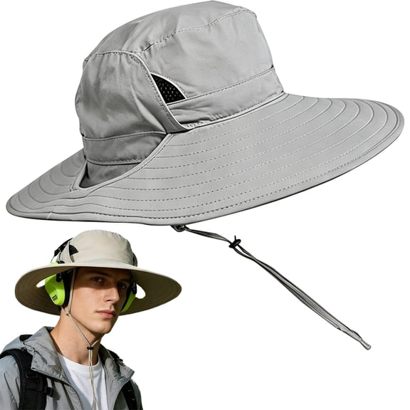 DLMCUH Waterproof Sun Protection Bucket Hat, Ear Muffs Compatible Outdoor Hat|Stable wired structure, great shade effect, fit long-time construction and garden labor use