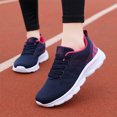 thumbnail image 1 of DLONGLI Women's Breathable Mesh Lace Up Athletic Sneakers, Non Slip Lightweight Walking Shoes, 1 of 5