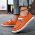 thumbnail image 1 of DLONGLI Women's Canvas Low Top Casual Sneakers, Lace Up Non Slip Flat Sole Classic Walking Shoes, 1 of 5