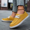 thumbnail image 1 of DLONGLI Women's Canvas Low Top Casual Sneakers, Lace Up Non Slip Flat Sole Classic Walking Shoes, 1 of 5