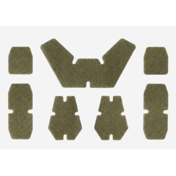 DLP Tactical Military Hook and Loop Panel Set Fits Crye AirFrame Helmet, Green